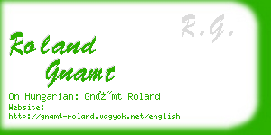 roland gnamt business card